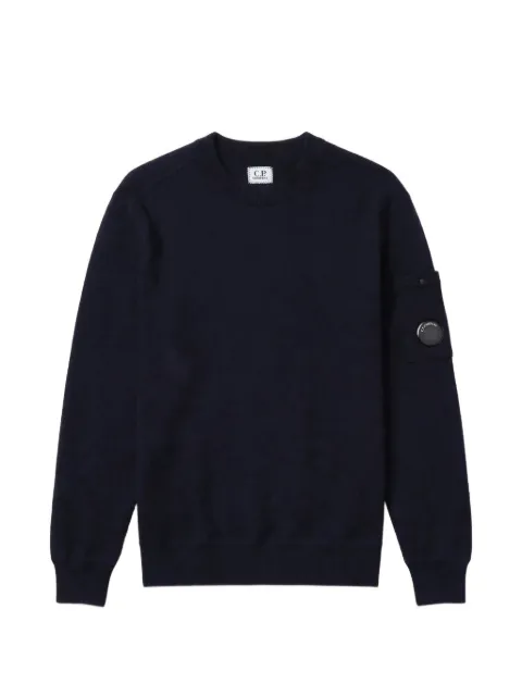C.P. Company merino wool felted lens half zip sweater