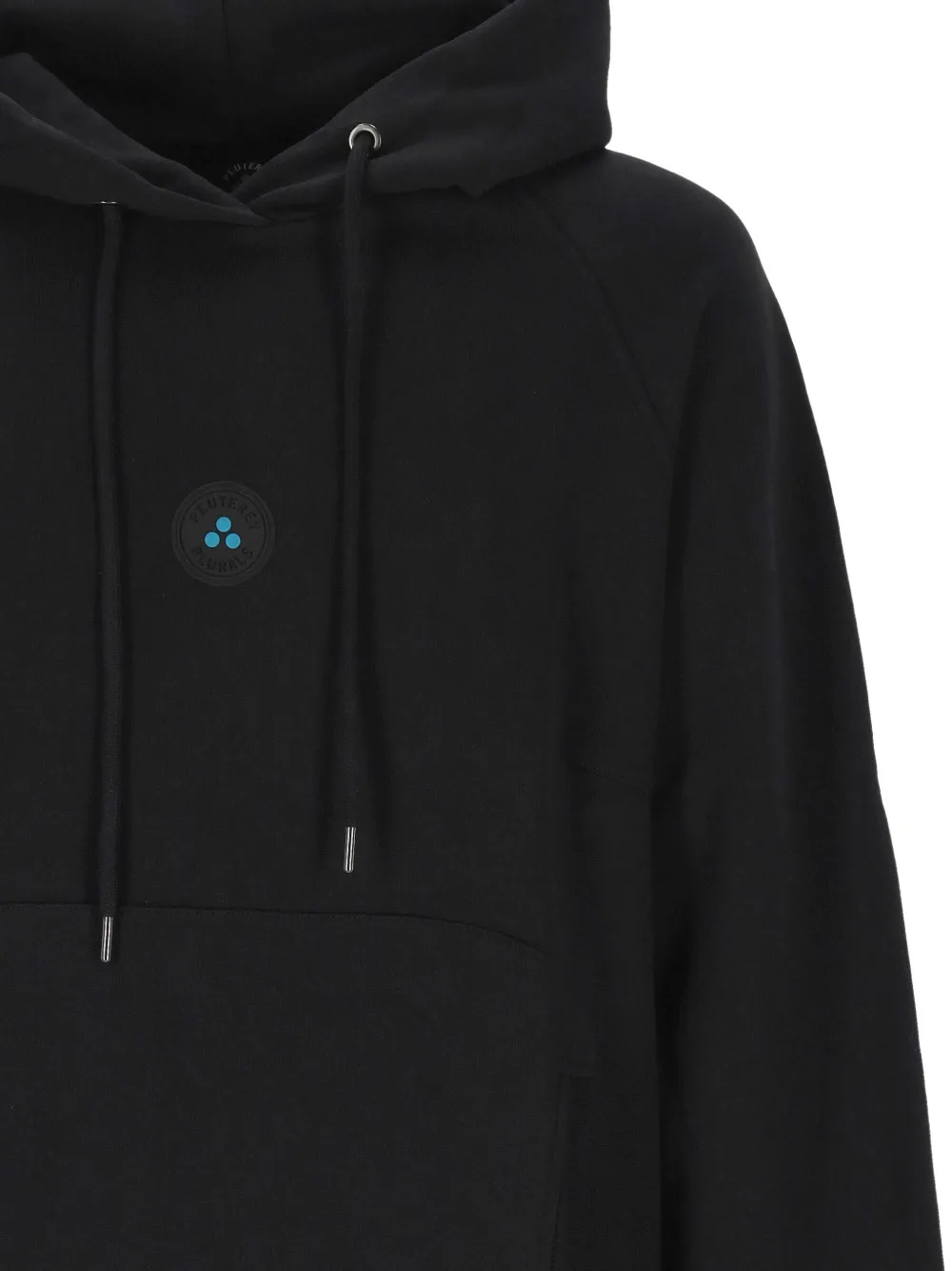 Peuterey logo-patch raglan-sleeve hoodie Zwart