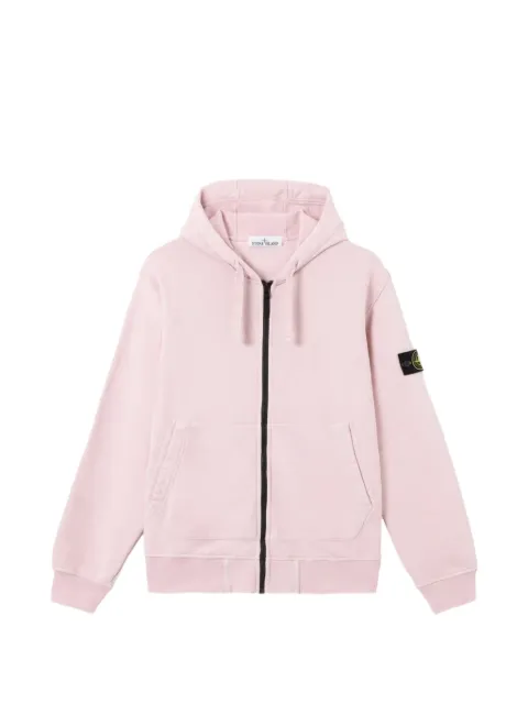 Stone Island 6100061 organic-cotton fleece hooded sweatshirt