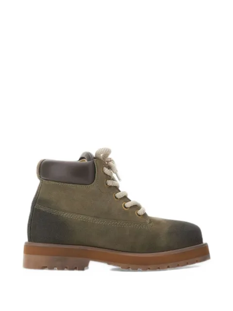 PDF burnished-effect lace-up boots