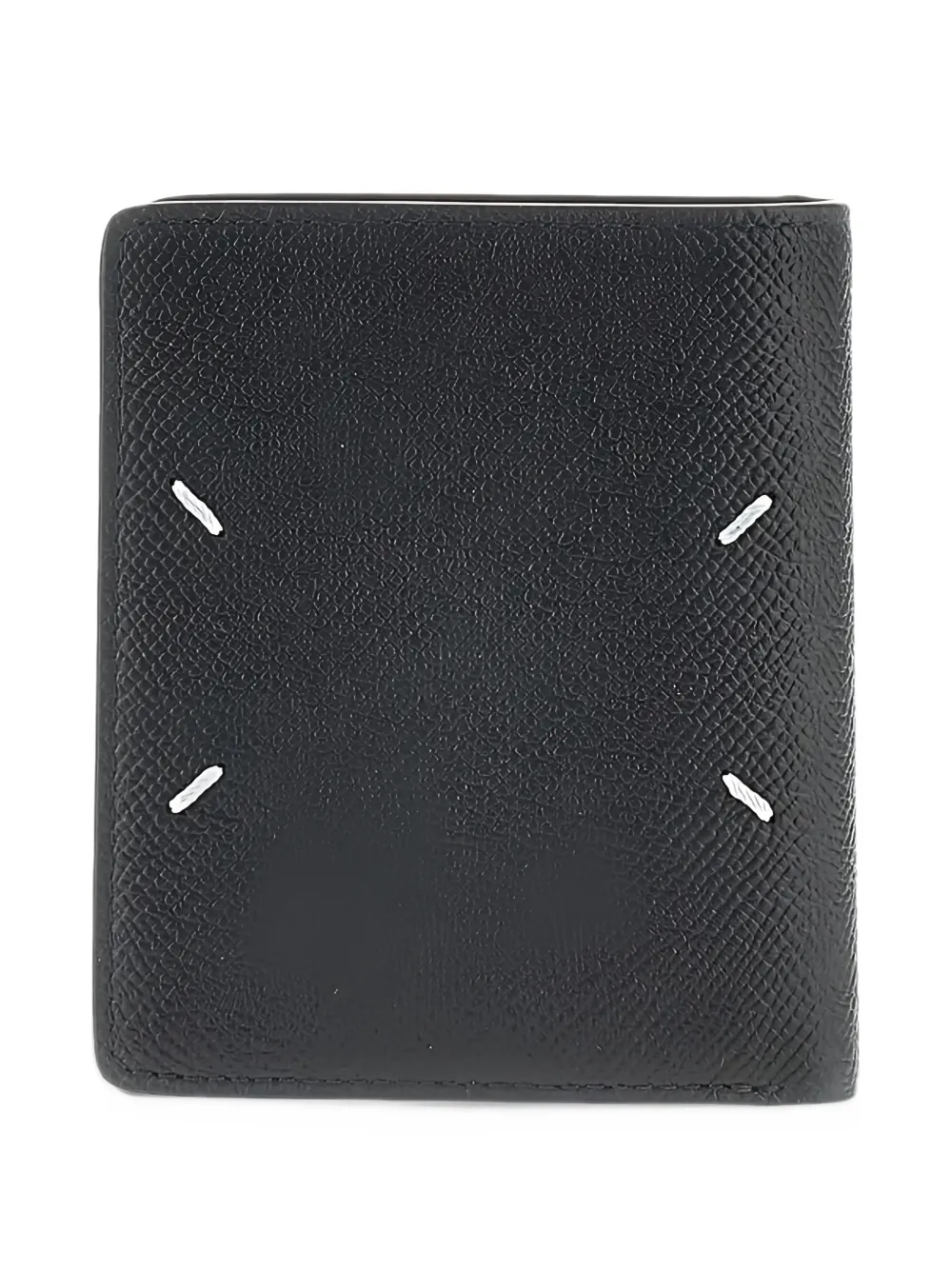 Maison Margiela Four Stitches grained leather wallet Zwart