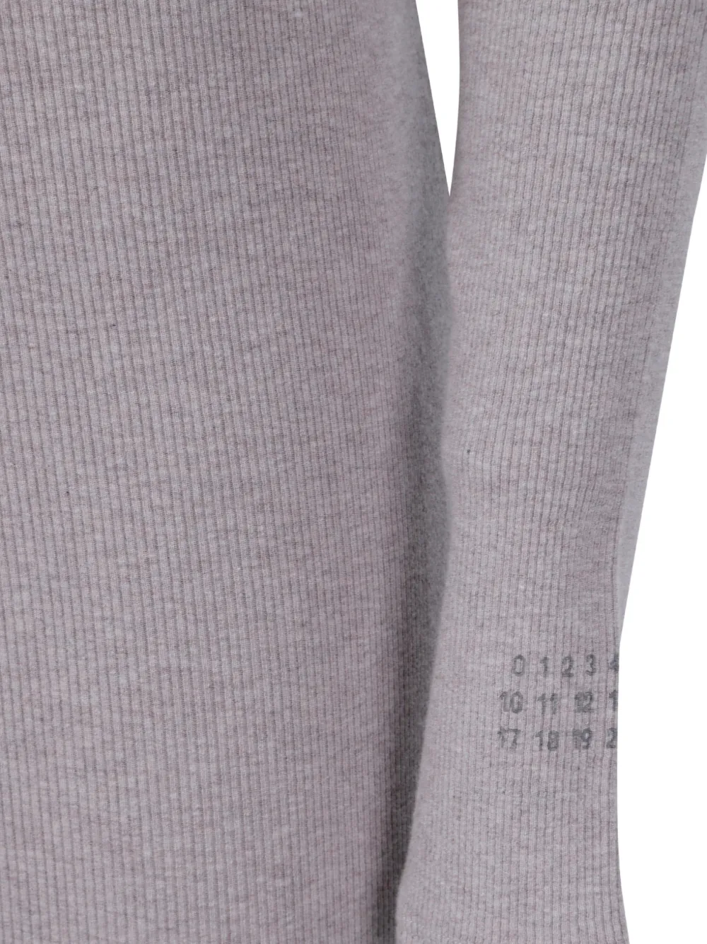 MM6 Maison Margiela ribbed cutout-detail midi dress Grijs