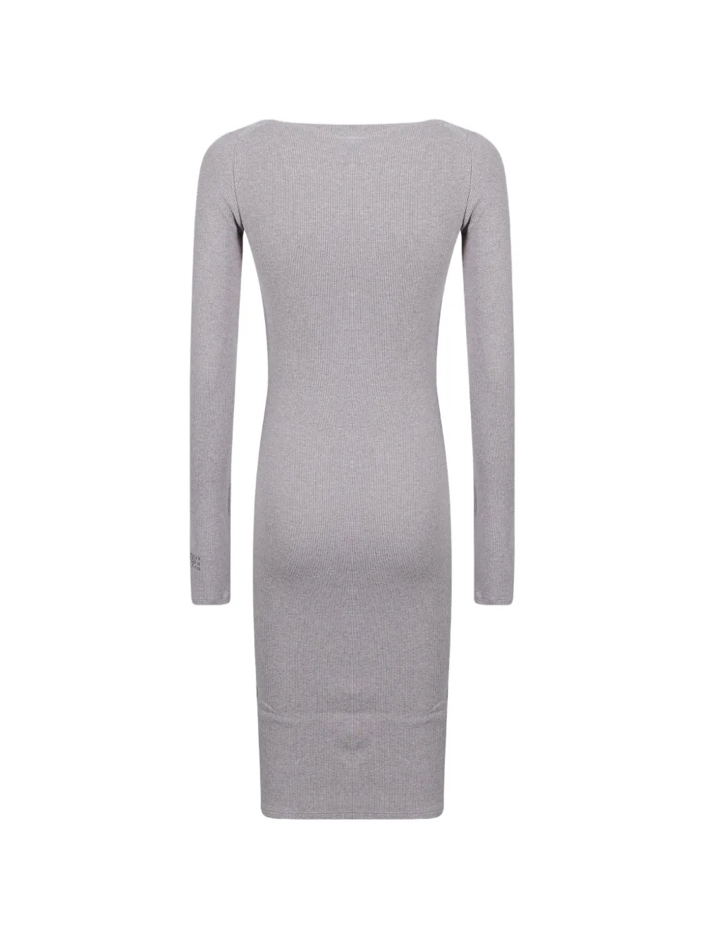 MM6 Maison Margiela ribbed cutout-detail midi dress Grijs
