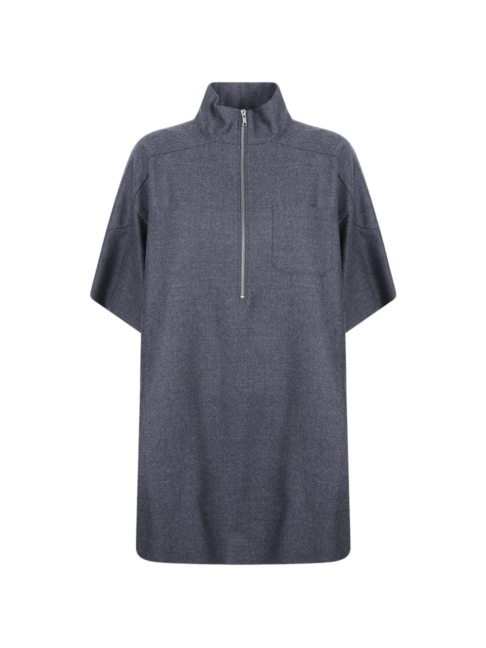 MM6 Maison Margiela half-zip wool mini dress - Grigio