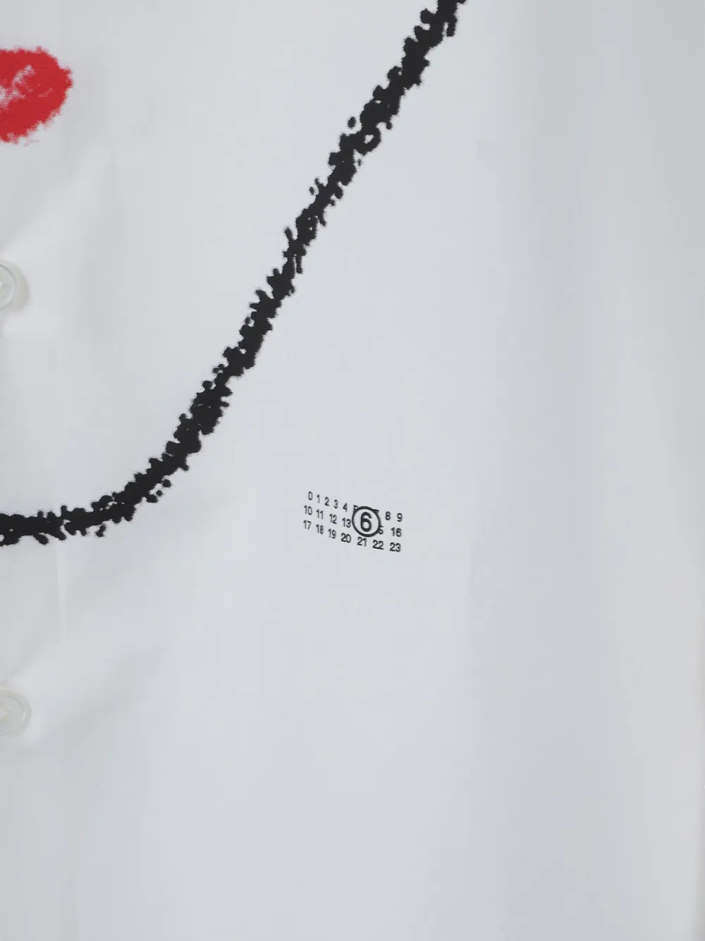 MM6 Maison Margiela apple-print long-sleeved shirt Wit