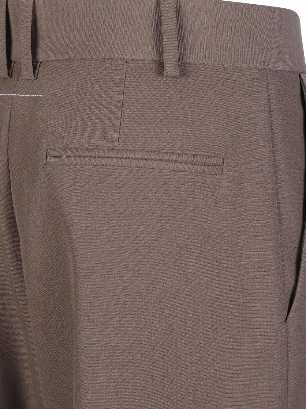 MM6 Maison Margiela pleated straight-leg trousers Beige