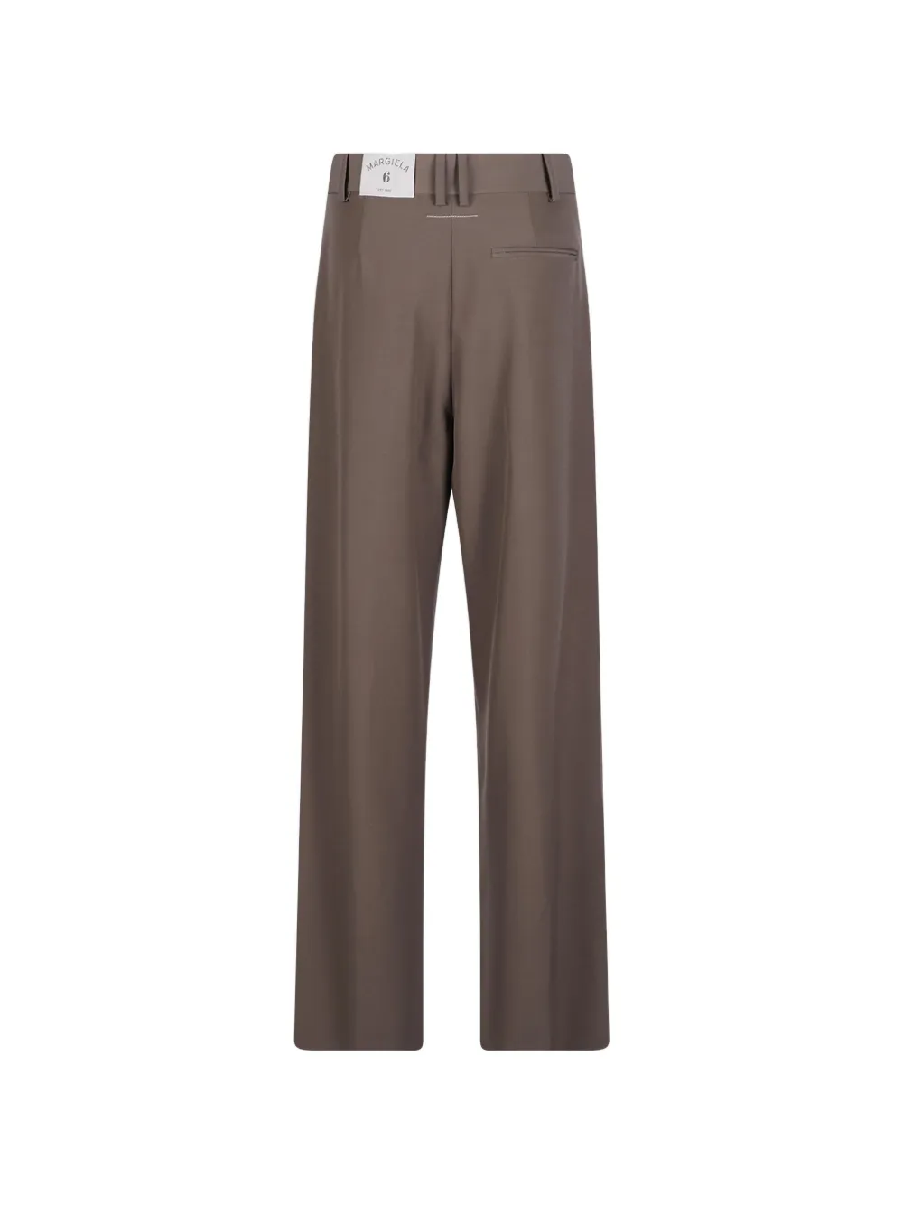MM6 Maison Margiela pleated straight-leg trousers Beige