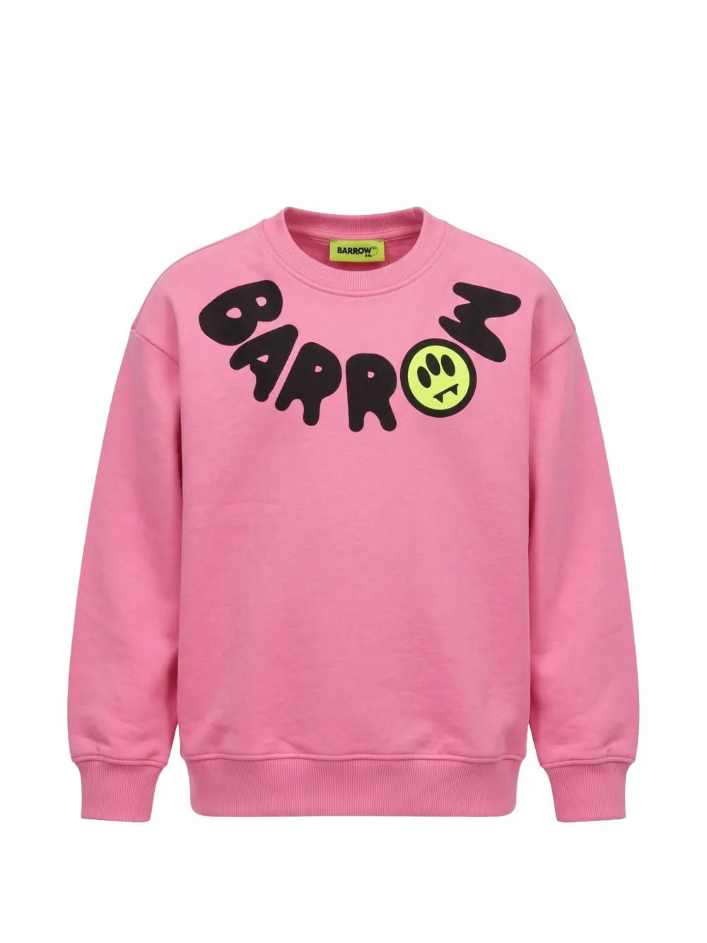 Barrow kids logo-print cotton sweater Roze