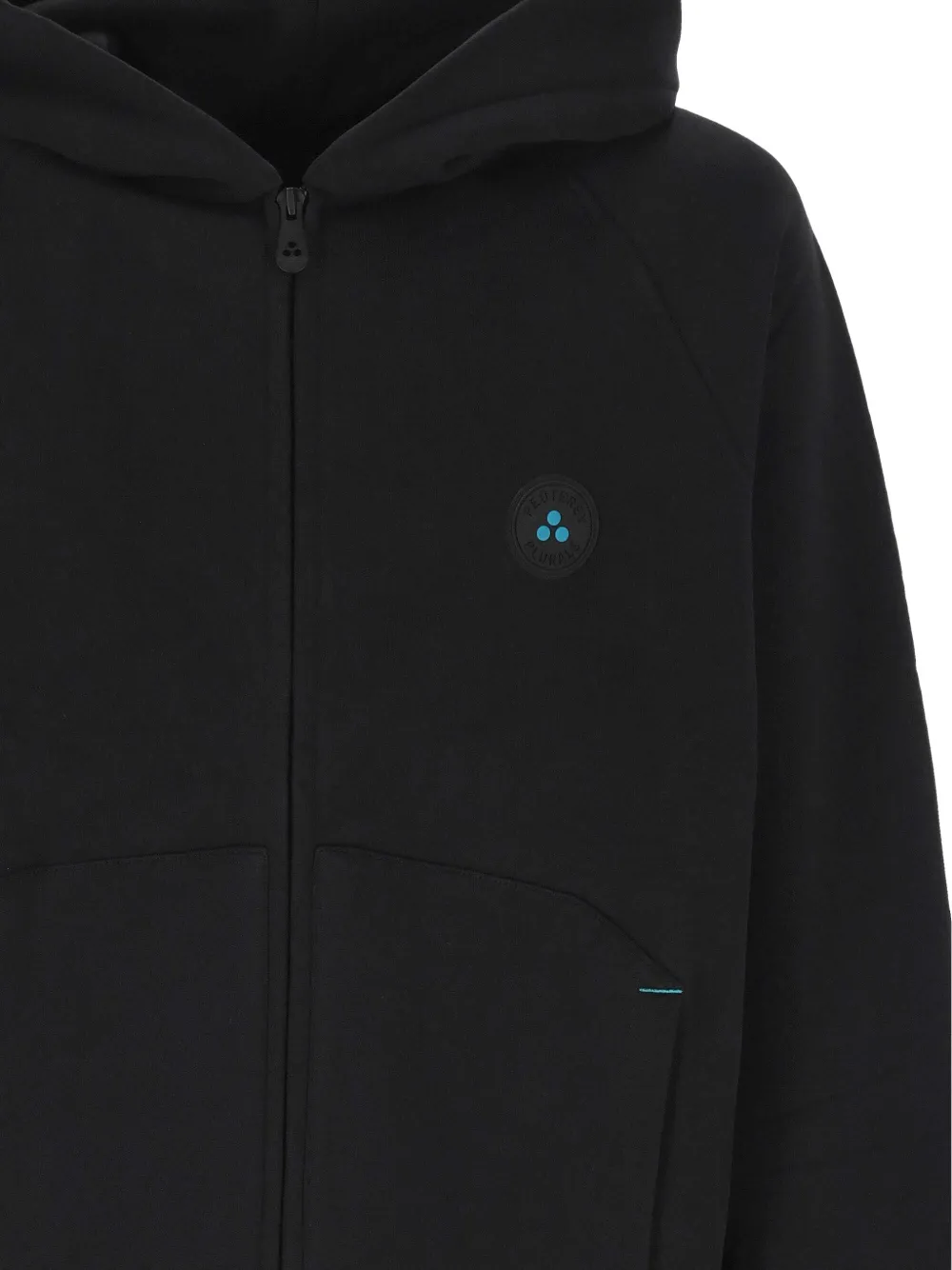 Peuterey logo-patch zip-up hoodie Zwart