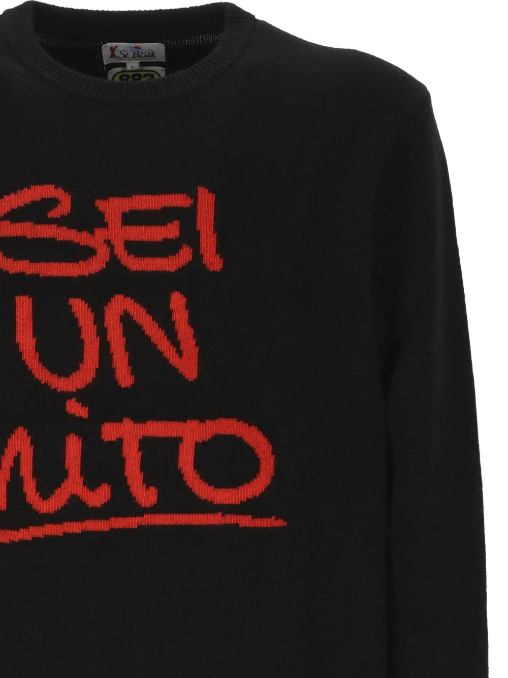 MC2 Saint Barth Heron intarsia-knit wool sweater Zwart