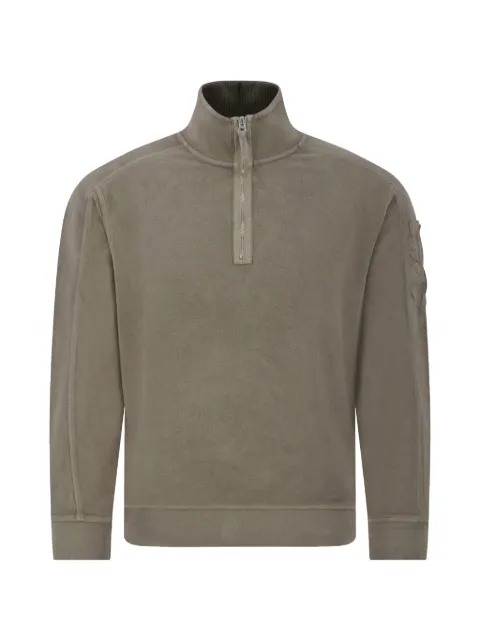 C.P. Company brushed emerized diagonal-fleece half-zip Lens sweatshirt