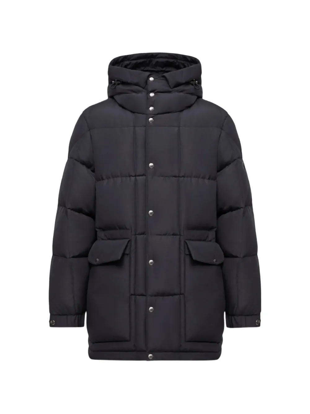 Moncler Sylmara hooded long down jacket Zwart