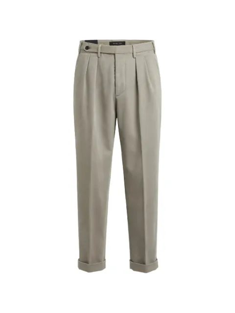 michael coal pleated turn-up trousers