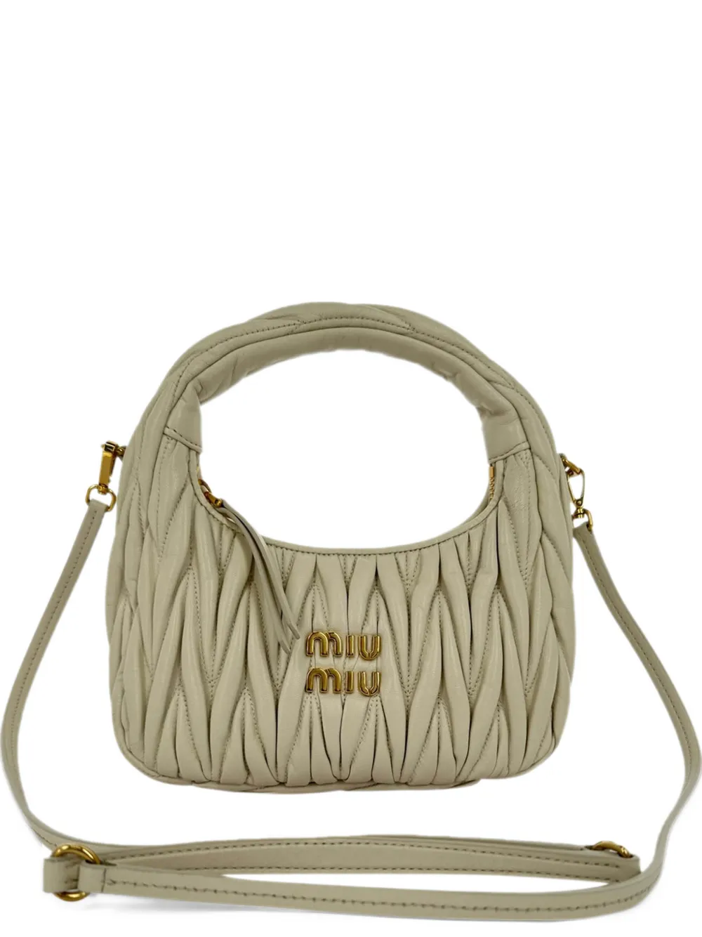 Miu Miu Pre-Owned Wander Matelassé hobo bag - Toni neutri