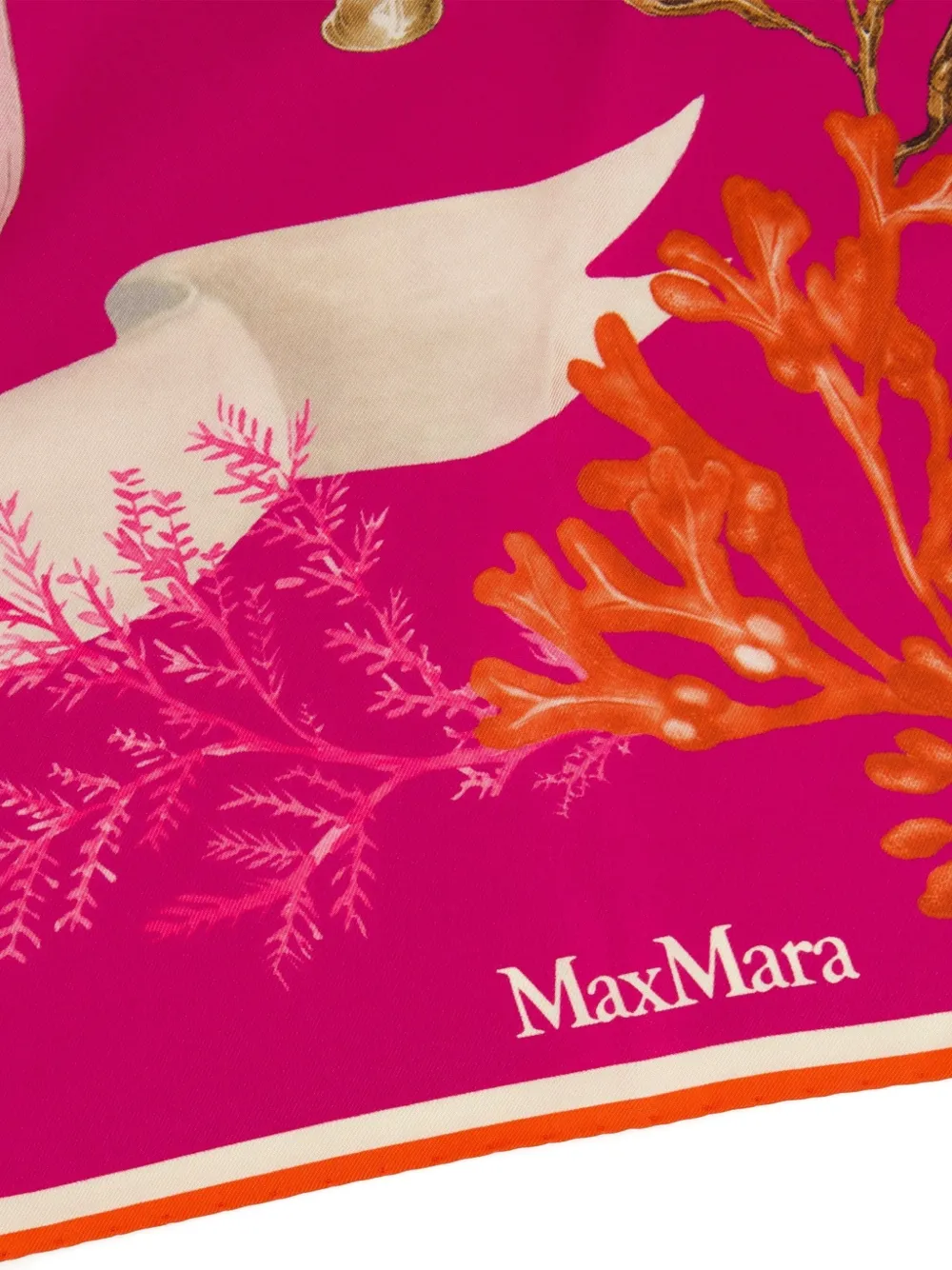 Max Mara printed silk scarf Roze