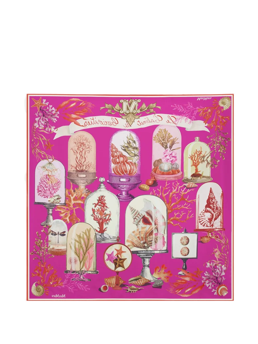 Max Mara printed silk scarf Roze