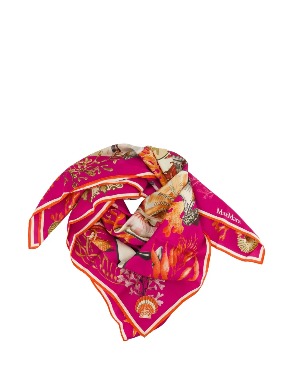 Max Mara printed silk scarf Roze