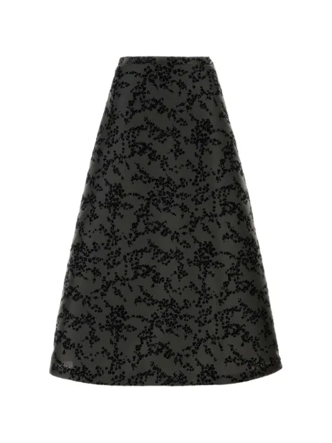 Alberta Ferretti floral-jacquard A-line skirt