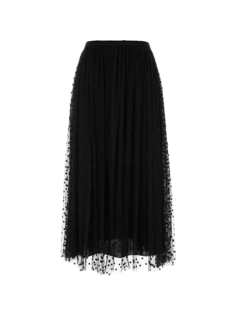Alberta Ferretti star-print mesh skirt Zwart