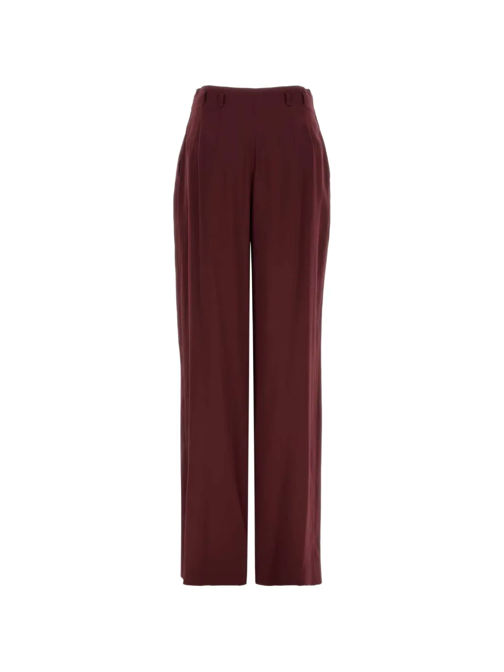 Alberta Ferretti pleated crepe trousers Rood