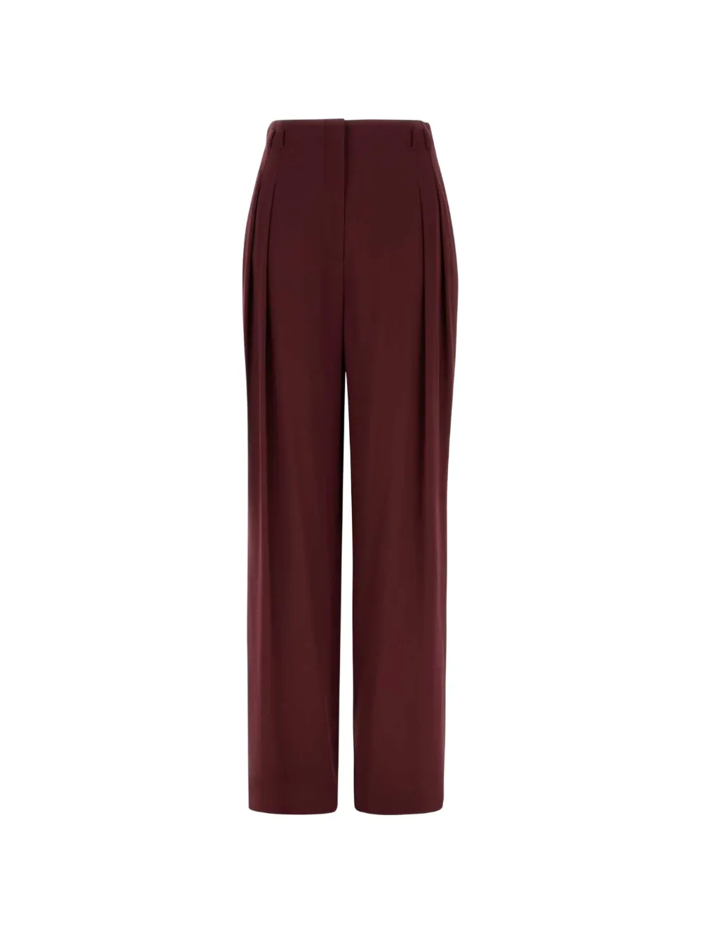 Alberta Ferretti pleated crepe trousers Rood