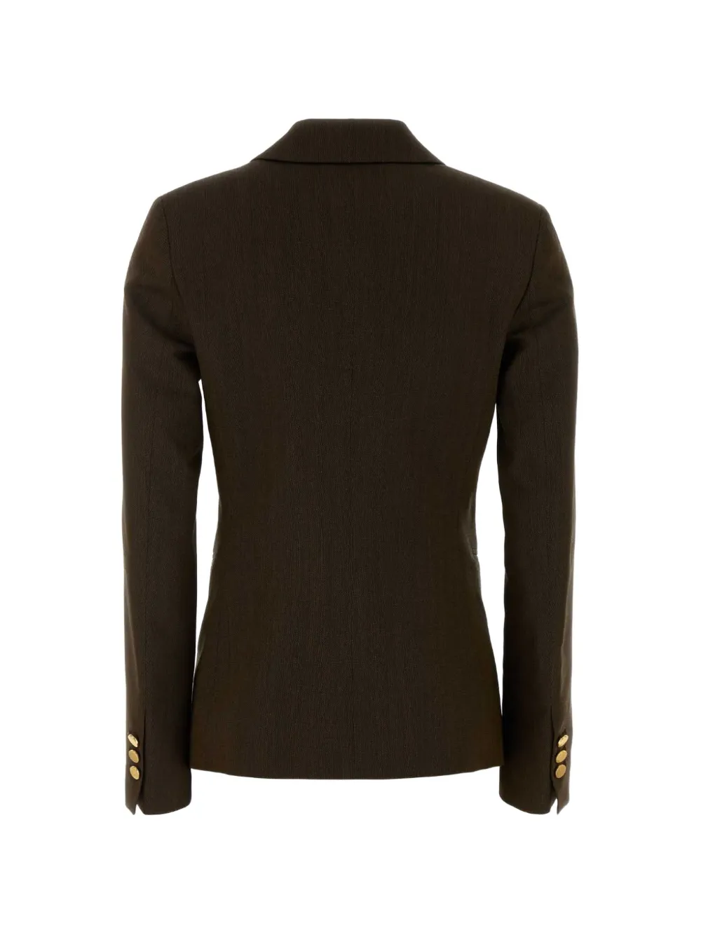 Alberta Ferretti twill single-breasted blazer Bruin