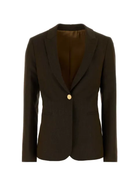 Alberta Ferretti twill single-breasted blazer