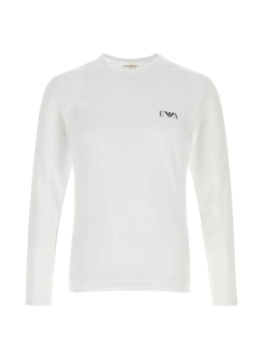 Emporio Armani logo-print long-sleeve T-shirt - Bianco