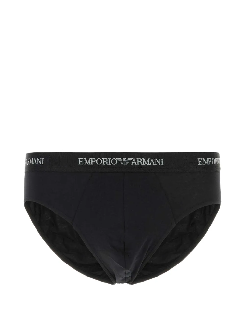 Emporio Armani briefs in stretch cotton jersey essential - Nero