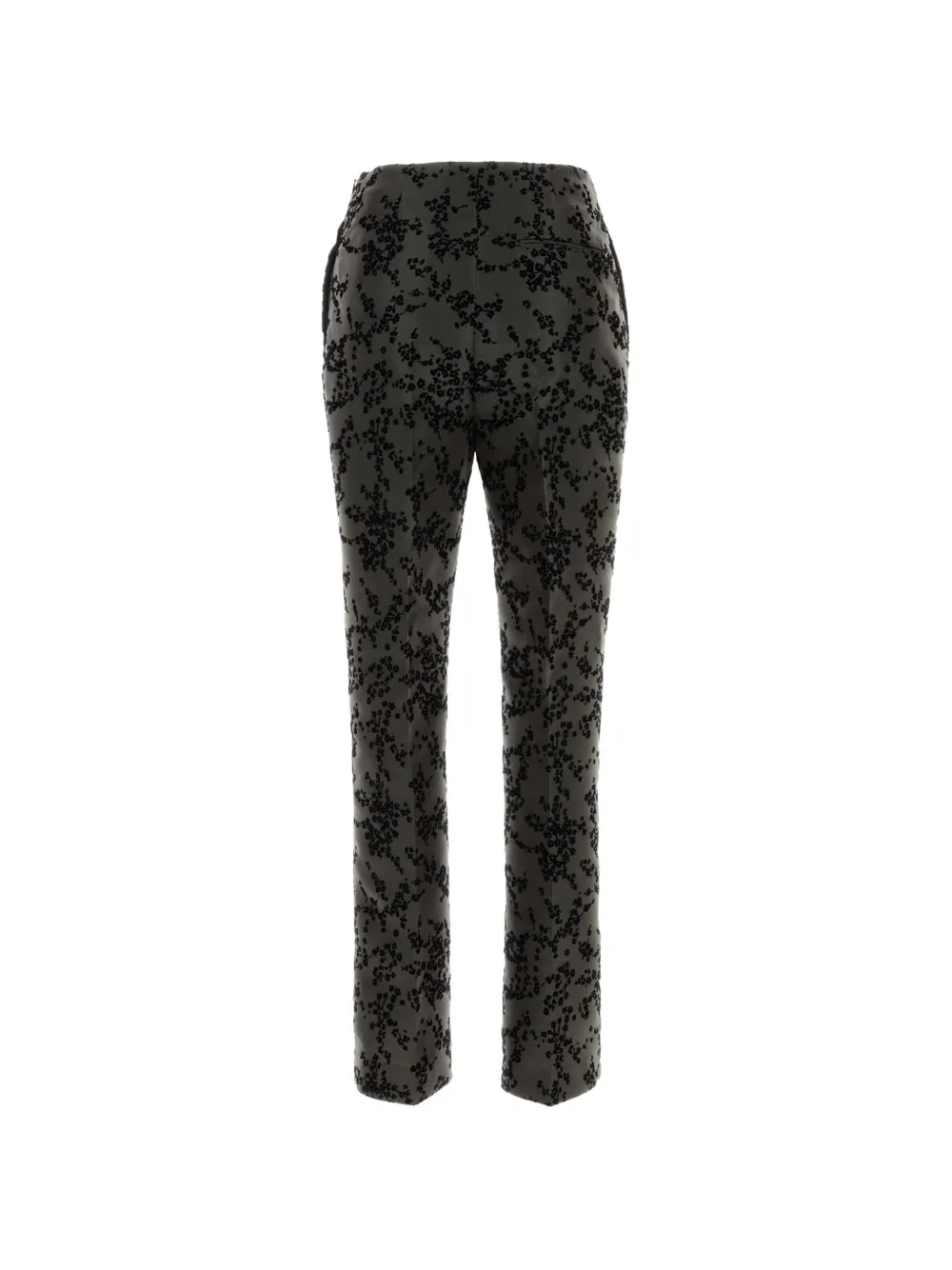 Alberta Ferretti floral-jacquard trousers Grijs