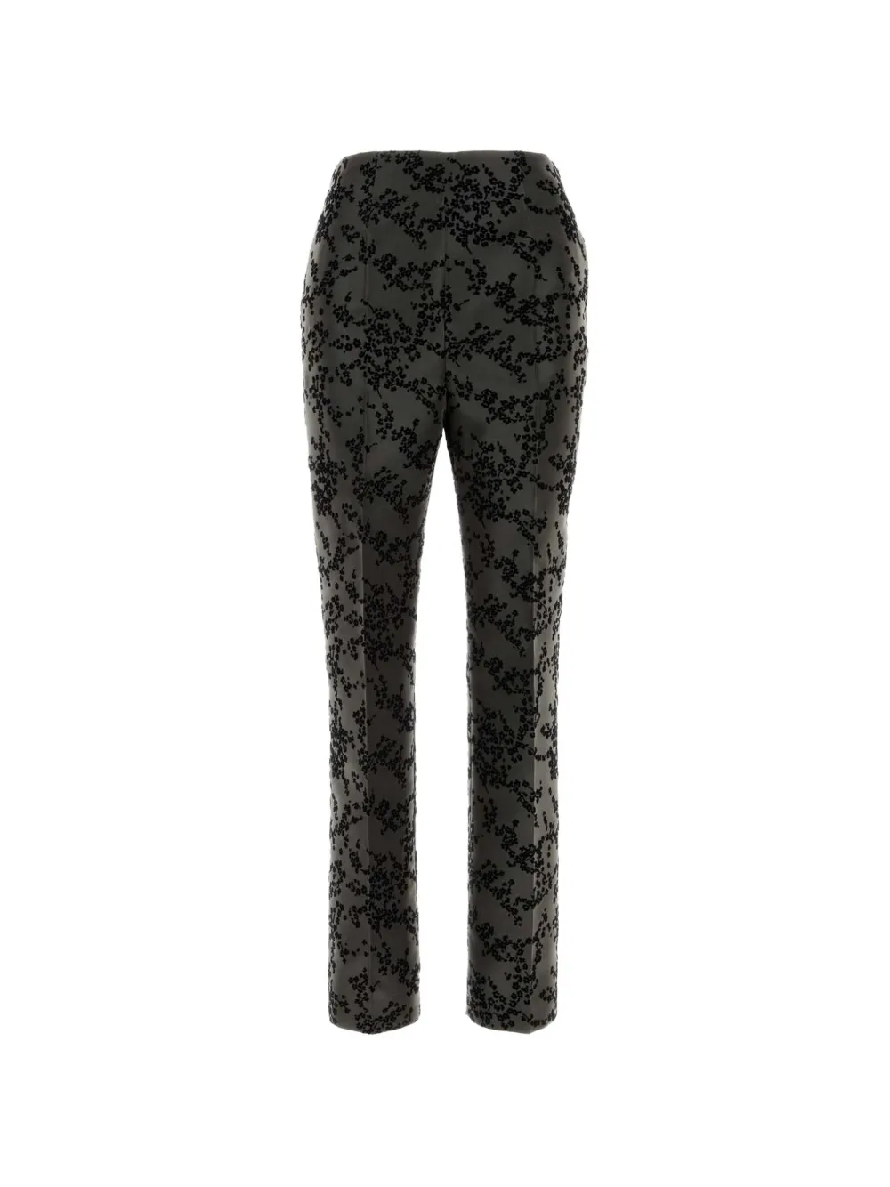 Alberta Ferretti floral-jacquard trousers Grijs