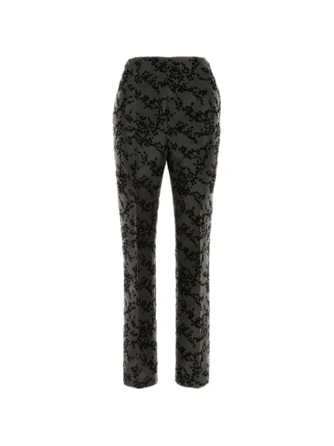 Alberta Ferretti floral-jacquard trousers