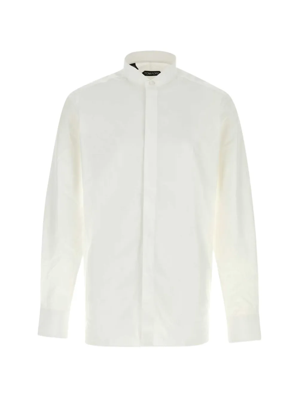 TOM FORD band-collar poplin shirt - Bianco