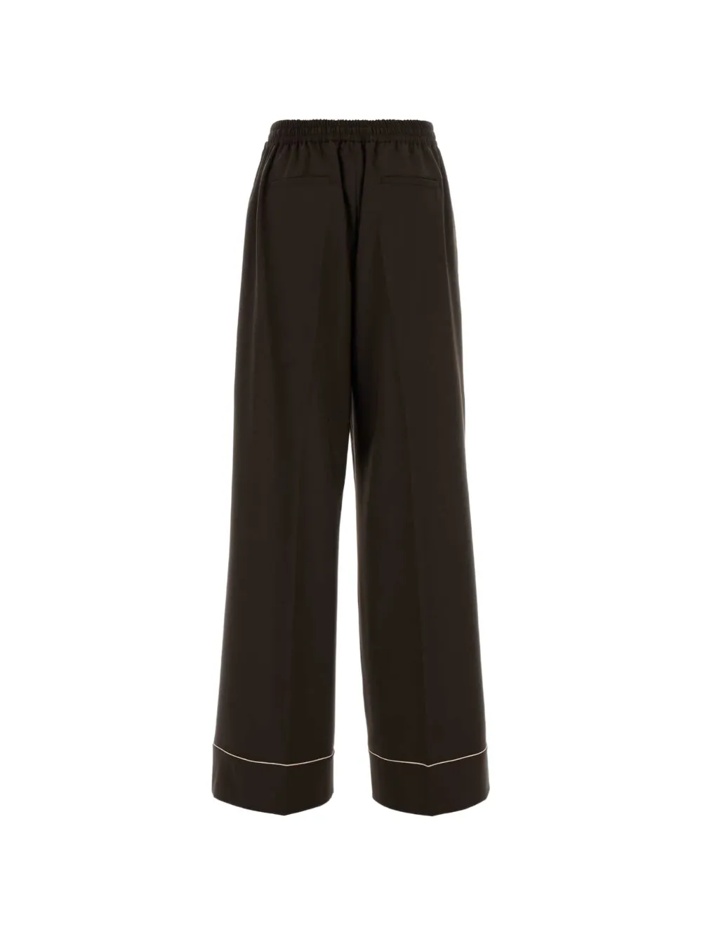 Sportmax piped-trim drawstring trousers Bruin