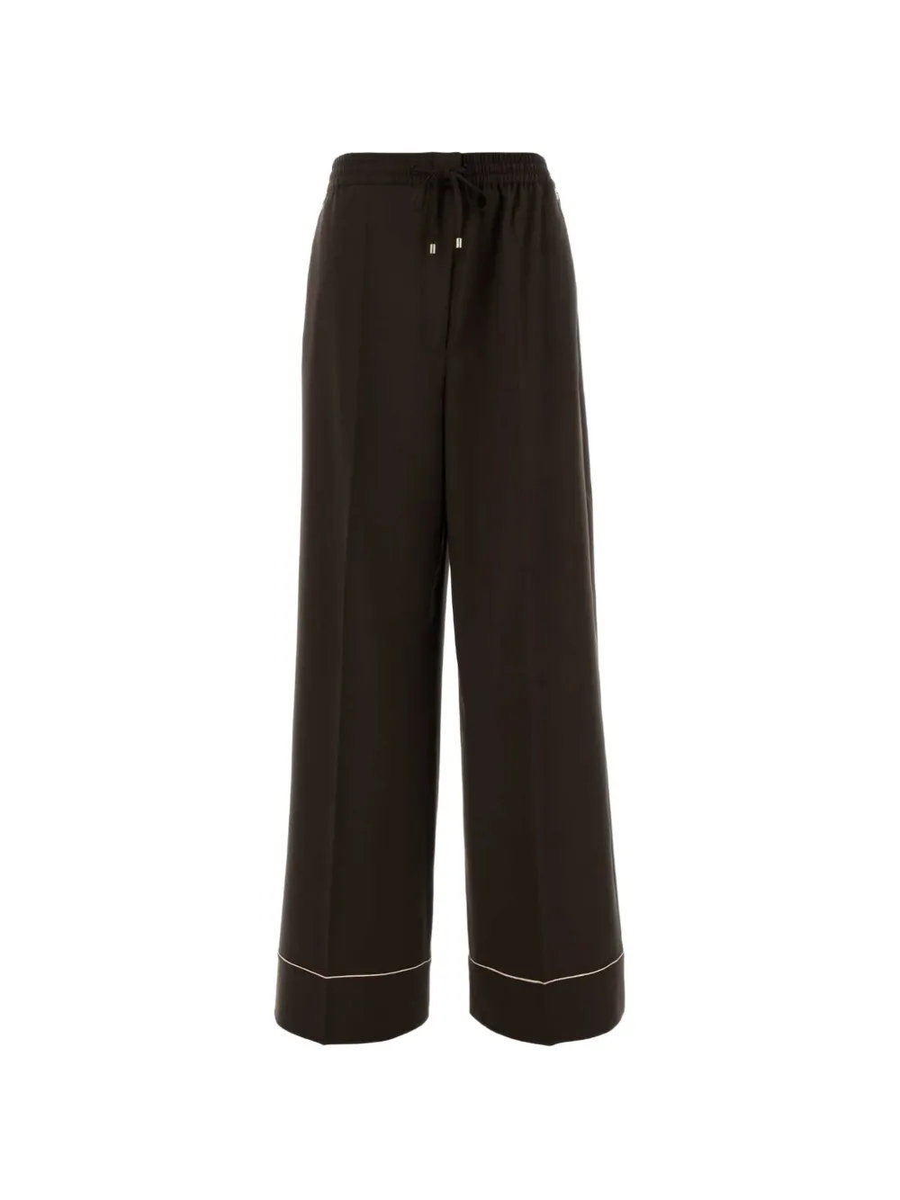 Sportmax piped-trim drawstring trousers Bruin