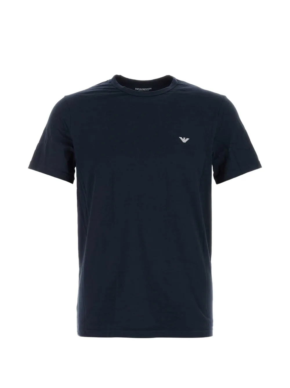 Emporio Armani short sleeve T-shirt in stretch cotton essential - Blu