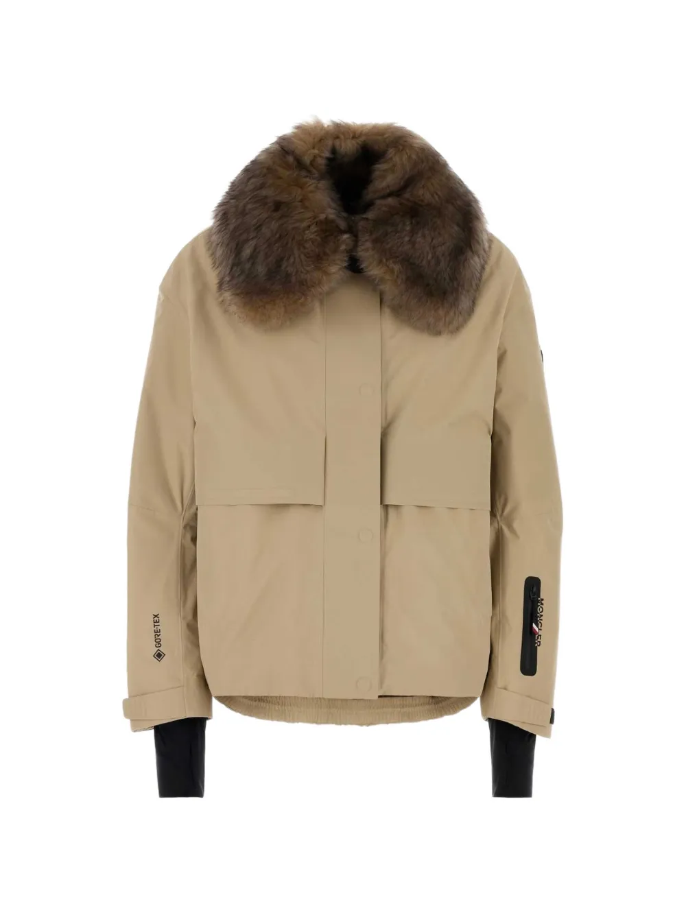 Moncler Grenoble Caurel Gore-Tex fur-trimmed down jacket Beige