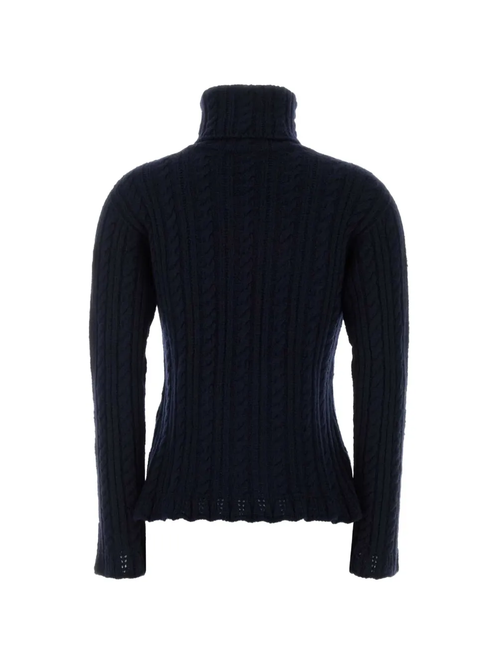Moncler Grenoble cable-knit roll-neck sweater Blauw