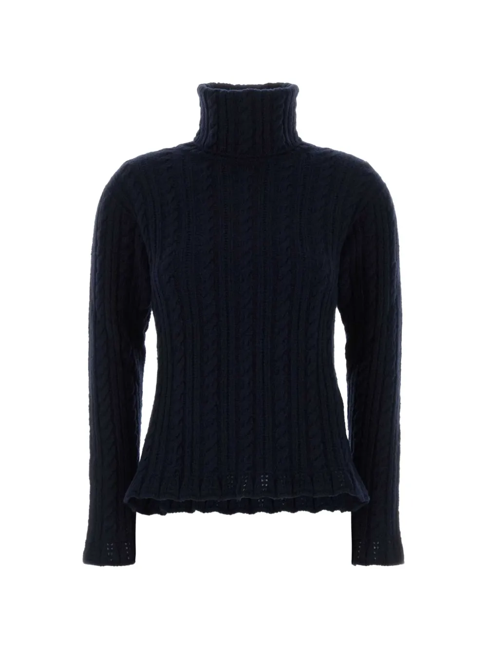Moncler Grenoble cable-knit roll-neck sweater Blauw