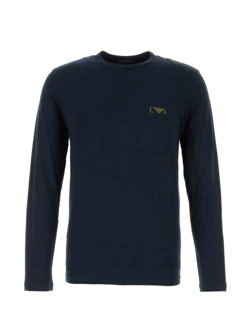 Emporio Armani logo-print long-sleeve T-shirt - Blu