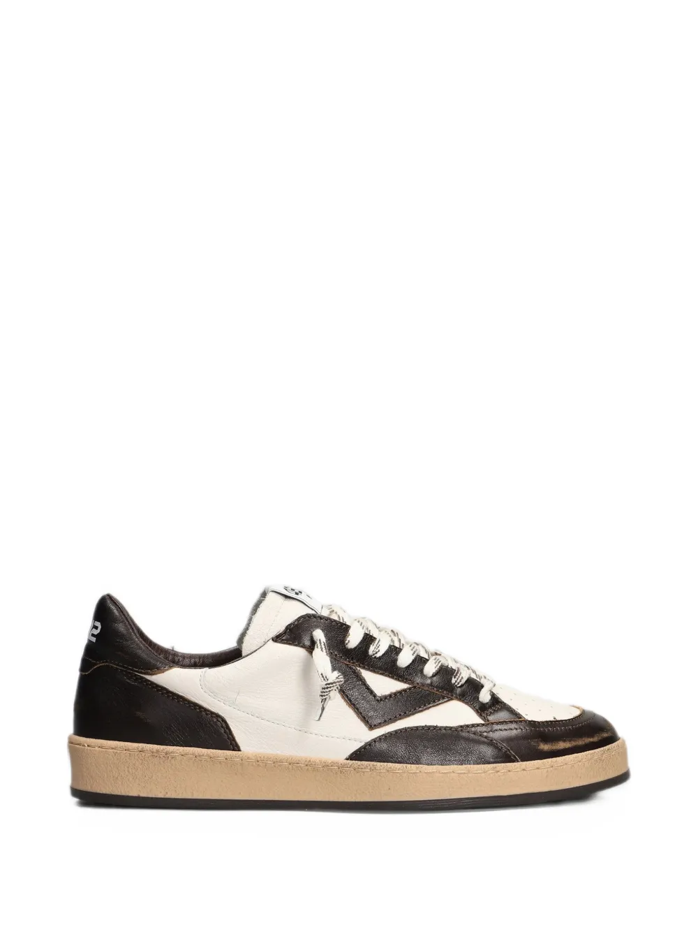 4B12 Playnew panelled leather sneakers - Bianco