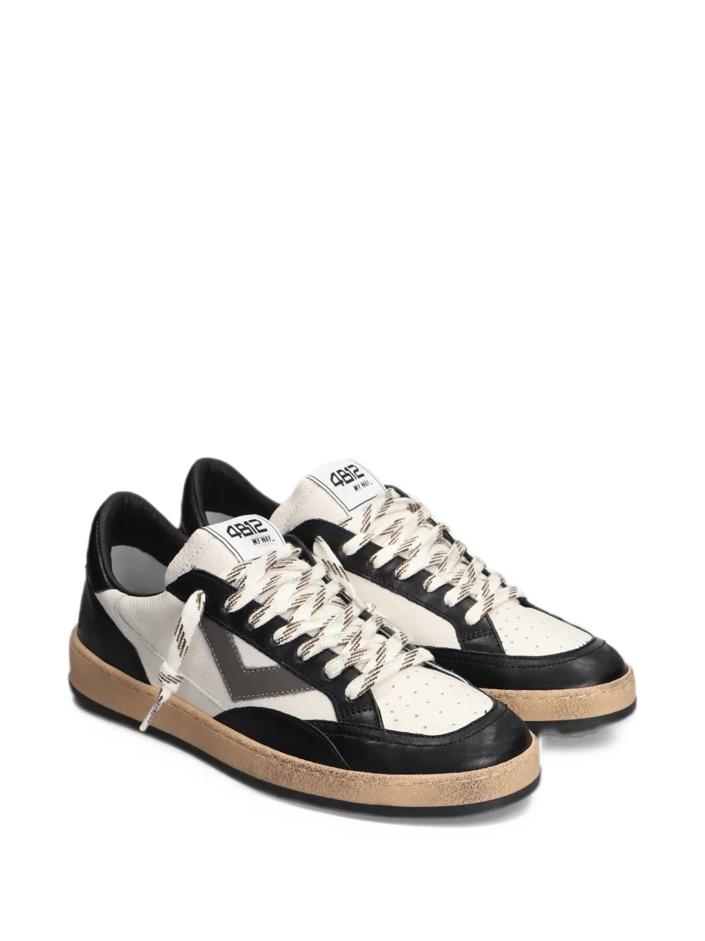 4B12 Playnew panelled sneakers - Bianco