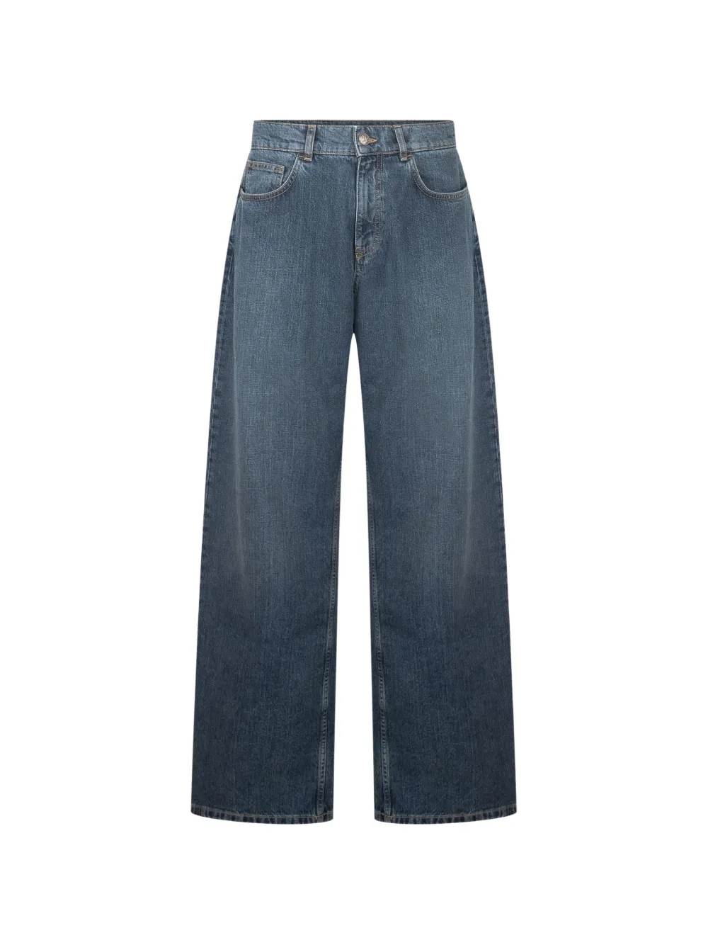 Palm Angels logo-print wide-leg jeans - Blu