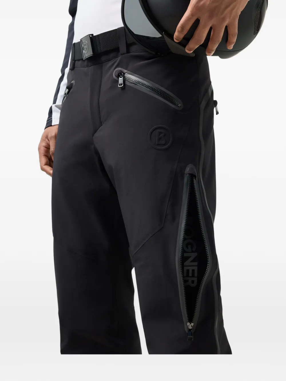 BOGNER Tim belted ski pants Zwart