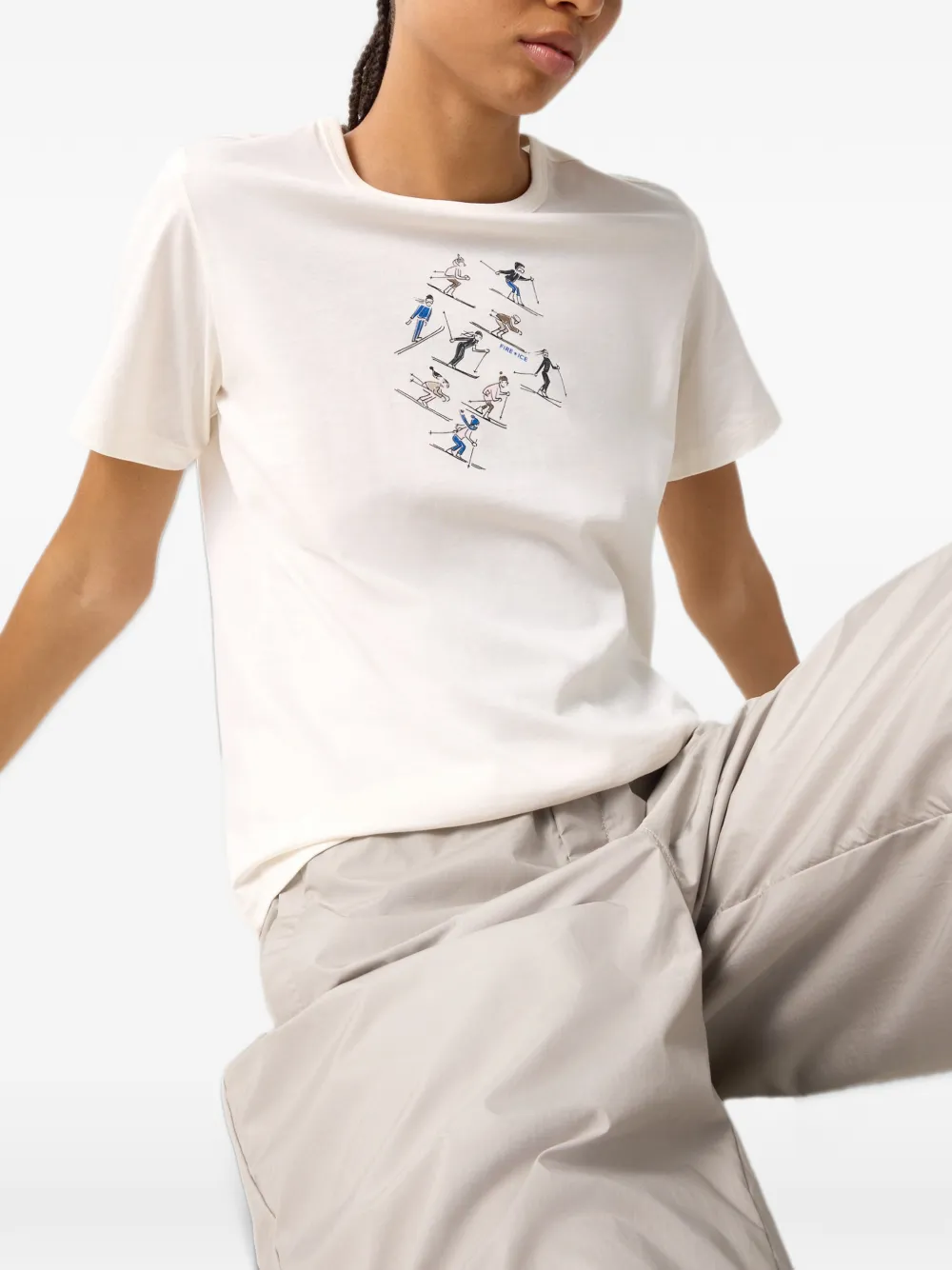 BOGNER FIRE+ICE Zyssa graphic-print T-shirt Beige