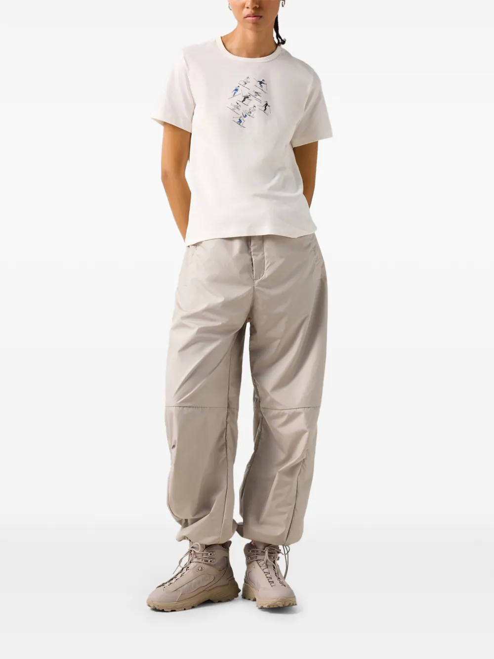BOGNER FIRE+ICE Zyssa graphic-print T-shirt Beige