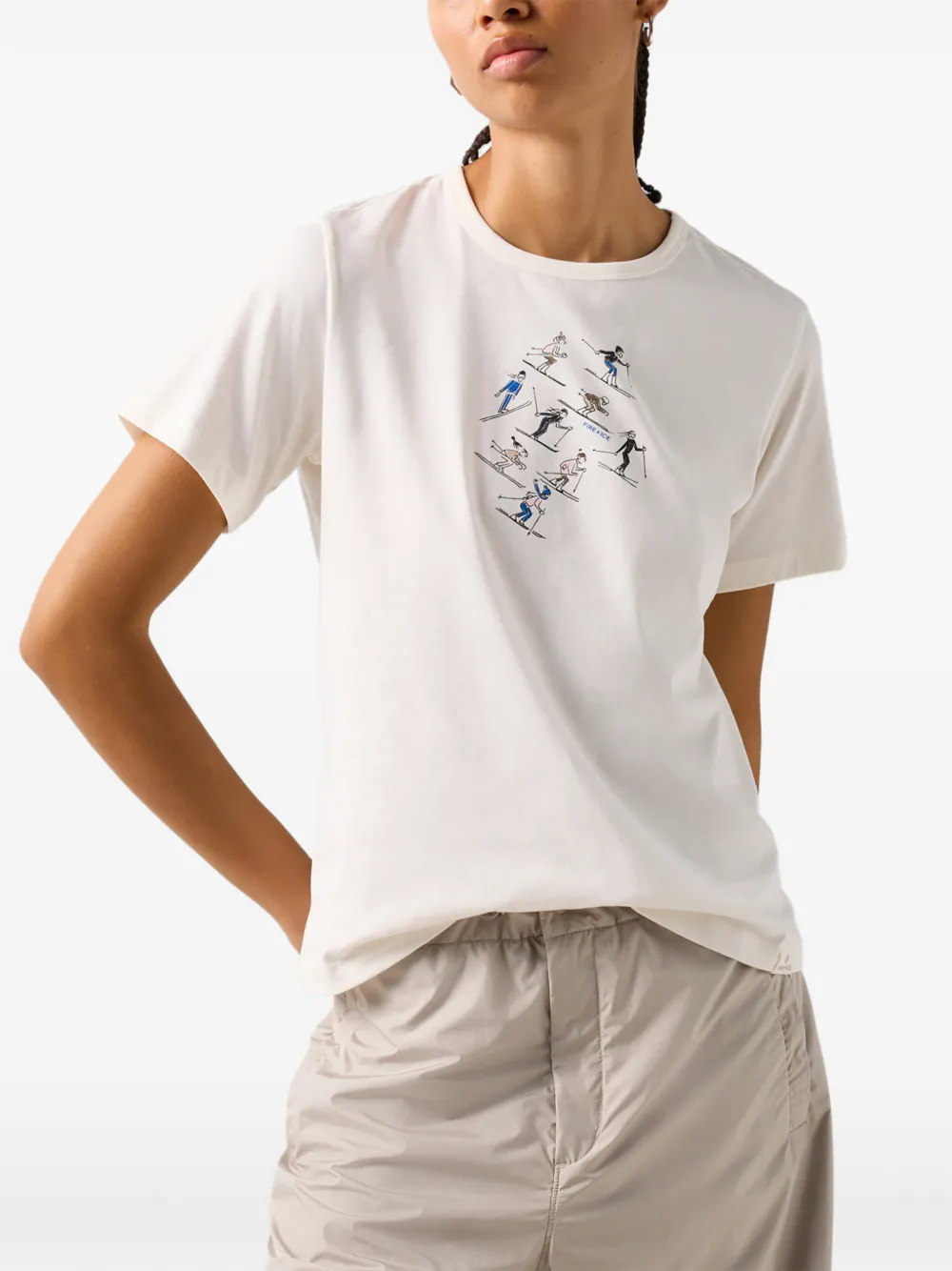 BOGNER FIRE+ICE Zyssa graphic-print T-shirt Beige