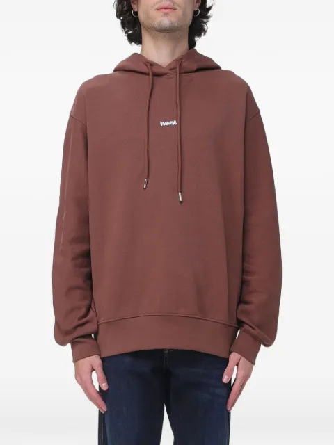 DISCLAIMER graffiti-print logo-embroidered hoodie