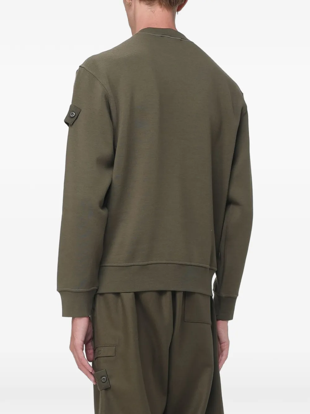 Stone Island logo-patch sweater Groen