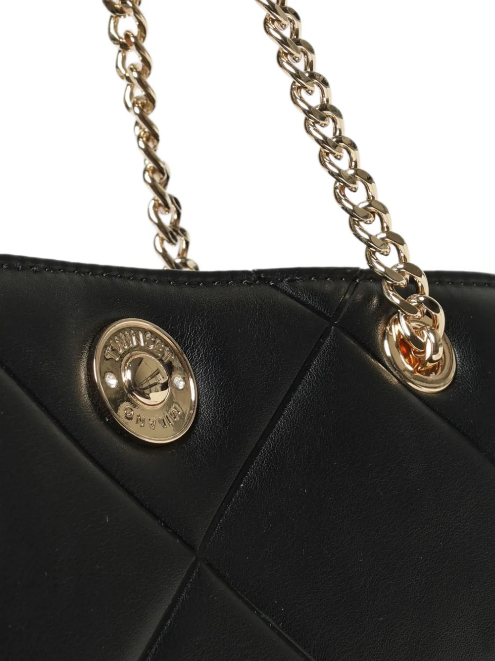 TWINSET quilted-leather tote bag Zwart